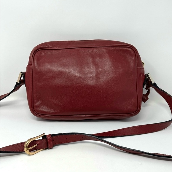 Delvaux Burgundy Leather Logo Crossbody Bag – Rare Vintage, Authentic - Picture 6 of 10